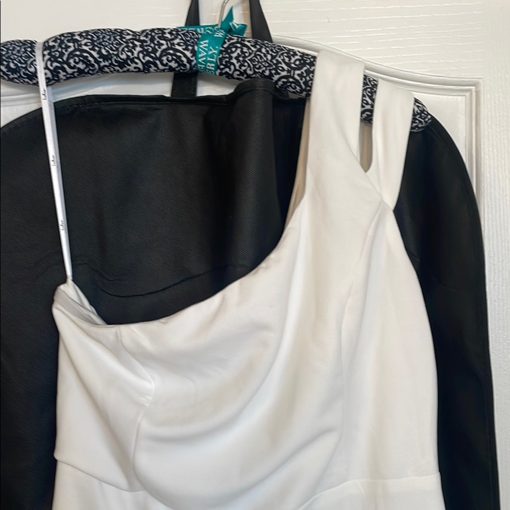 Lulu's White One Shoulder Sheath Dress for Weddings